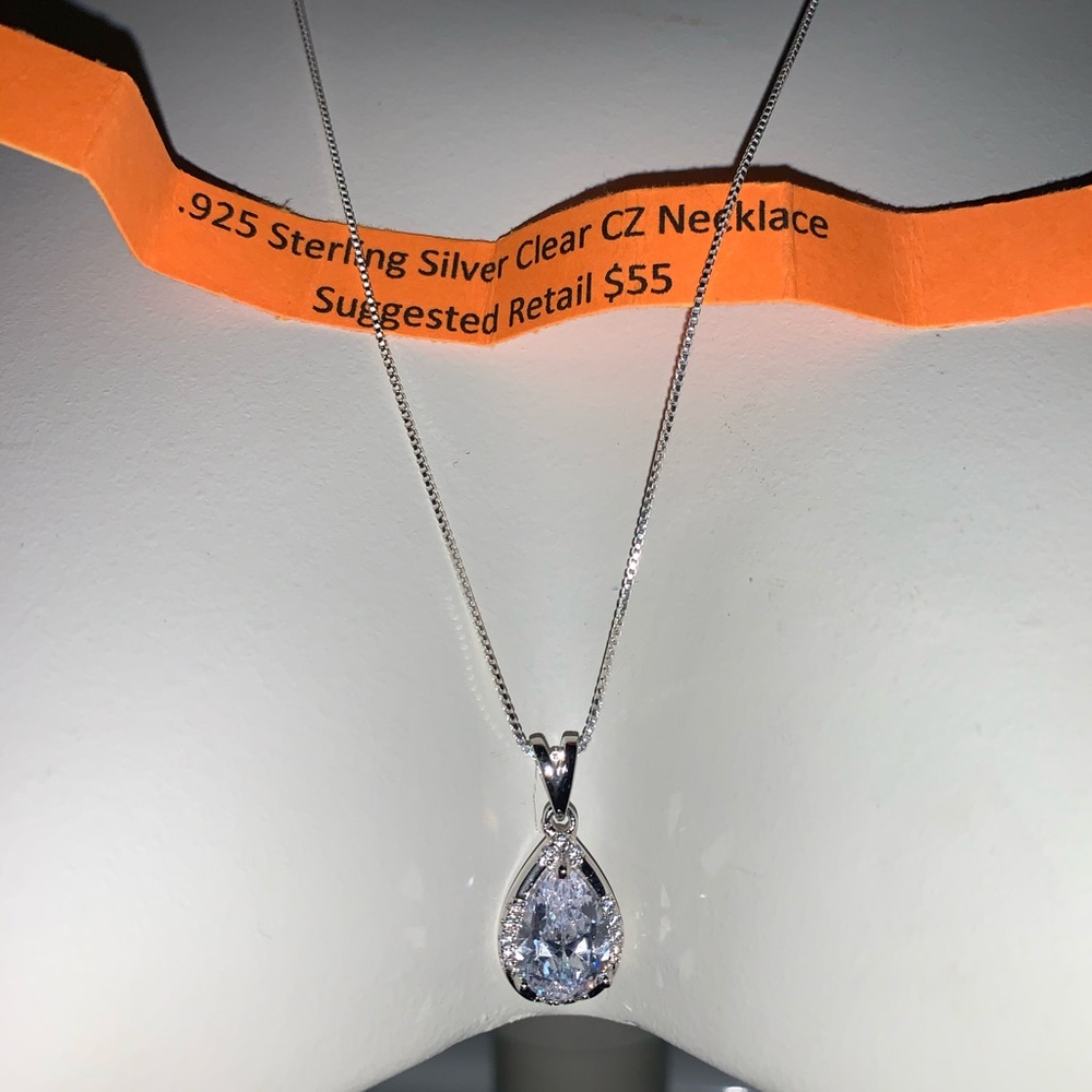 Clear cz necklace
